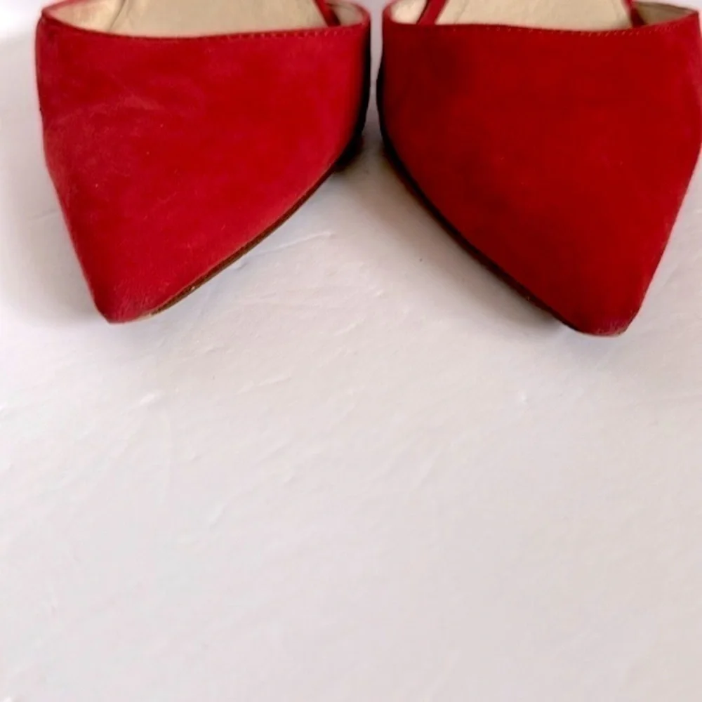 LOUISE ET CIE JENNOX HEEL Womens 5.5 or 36 Medium Red Suede